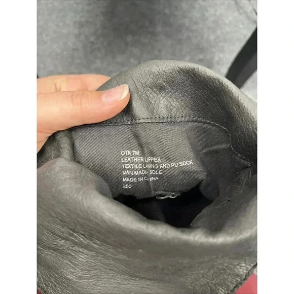 Steve Madden OTK Black Genuine Leather Sz 7 M Over The Knee Boots Black EUC - Picture 9 of 14